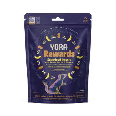 YORA Insectos Snacks con Platano y Mantequilla de cacahuete