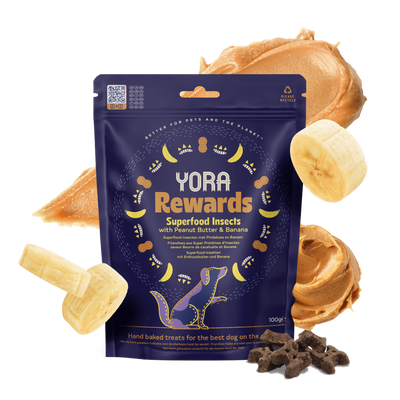 YORA Insectos Snacks con Platano y Mantequilla de cacahuete