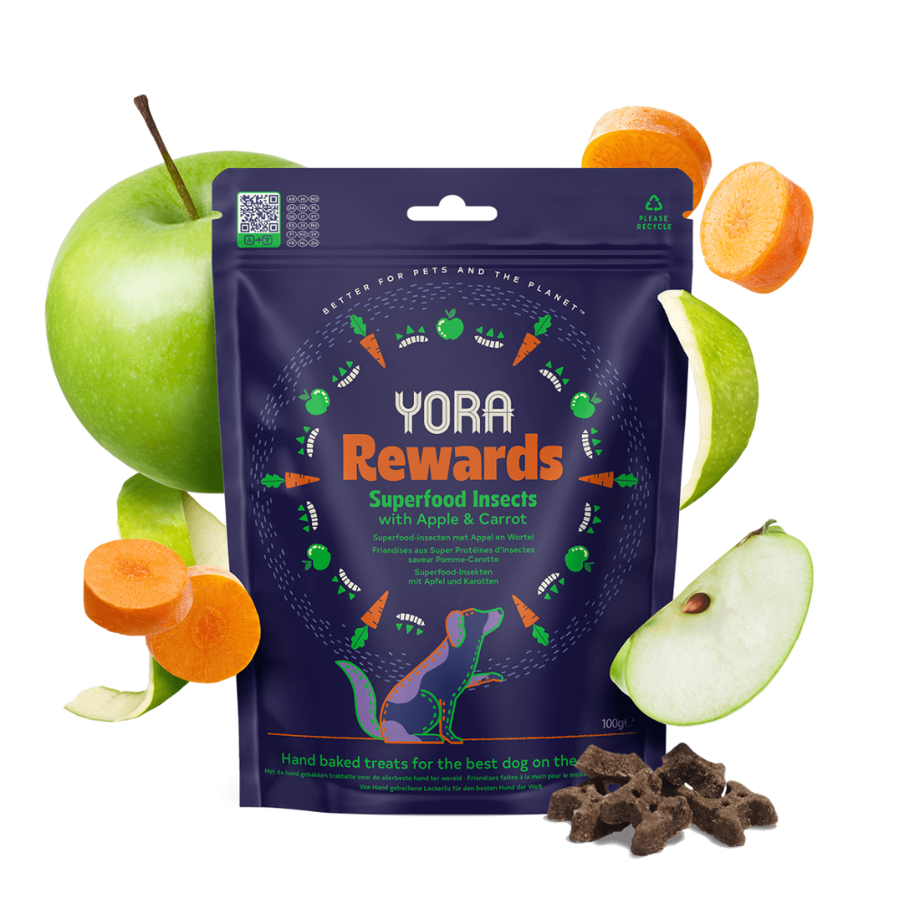 YORA Insectos Snacks con Manzana y Zanahoria